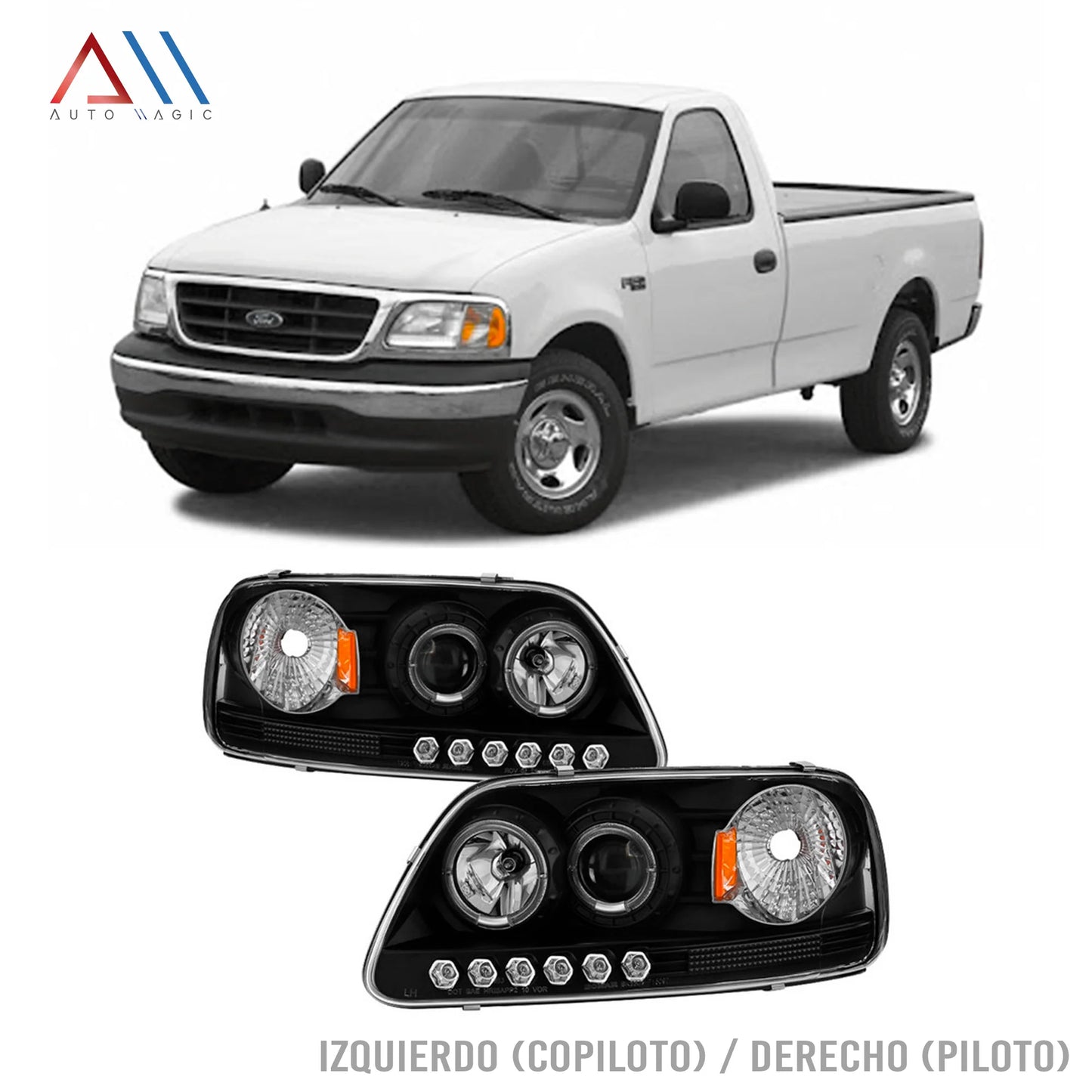 FAROS C/LUPA OJO ÁNGEL F150/LOBO 97-08 #AM