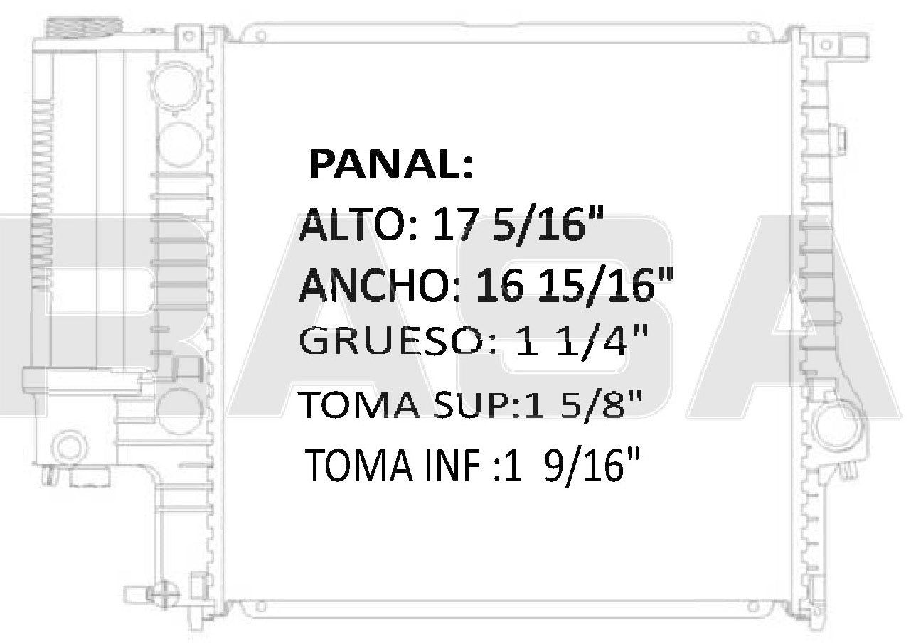 RADIADOR ALUMINO PLASTICO 318 / 328 SERIES / Z3 L4/L6 1.9/2.8 91-99