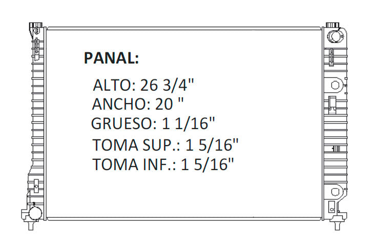 36144 AU RADIADOR ALUMINIO PLASTICO CAPTIVA 07-10 TRANS:AUTOMATICA RASA