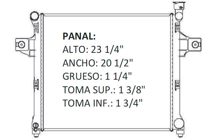 36066 AU RADIADOR ALUMINIO PLASTICO GRAND CHEROKEE 05-09 V6/V8 3.0/3.7/ 4.7/5.7 05-09 TRANS:AUTOMATICA RASA
