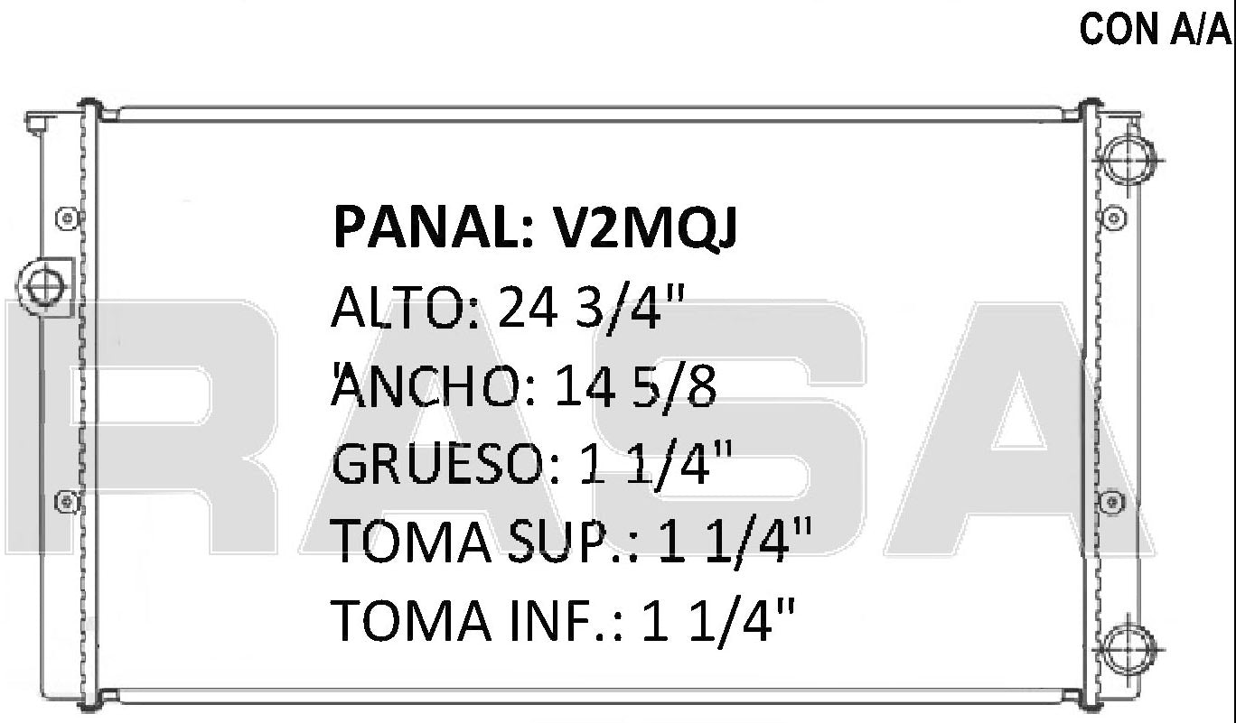 35528 M RADIADOR ALUMINIO PLASTICO GOLF/JETTA/CORDOBA/IBIZA 99-03 L4 2.0L 99-03 MECANICO RASA