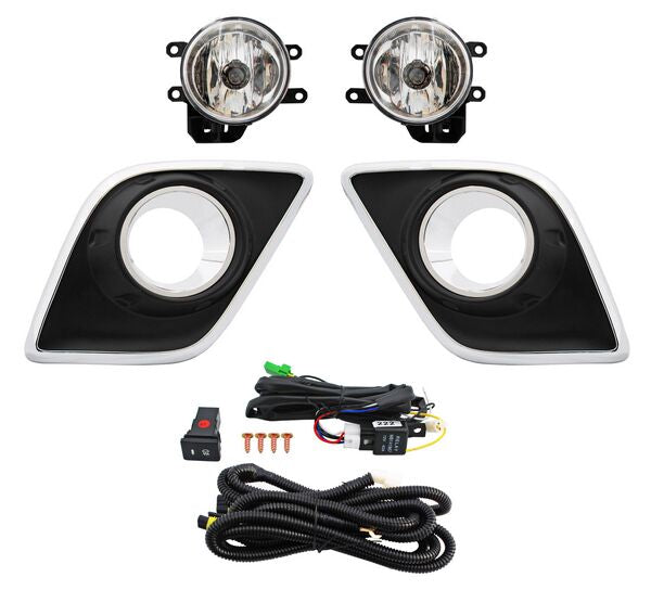 FARO NIEBLA HILUX 16-20 C/PARRILLA DOBLE FILO CROM JGO #OP