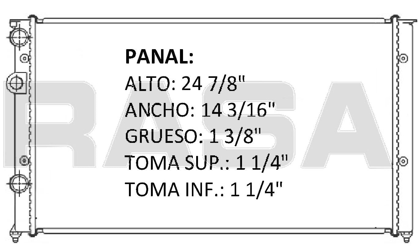 35554 M RADIADOR ALUMINIO PLASTICO POLO/DERBY 98-99 L4 1.8L 98-99 MECANICO RASA