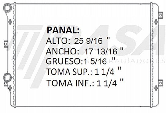 RADIADOR ALUMINIO PLASTICO BORA 05-10 JETTA A6 #RASA#