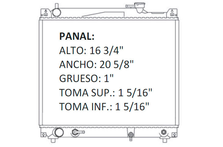 35836 AU RADIADOR ALUMINIO PLASTICO TRACKER/SUNRUNNER/ SIDEKICK / VITARA/ GRAND VITARA L4/V6 1.6/1.8/2.0/2.5 96-04 TRANS:AUTOMATICA RASA
