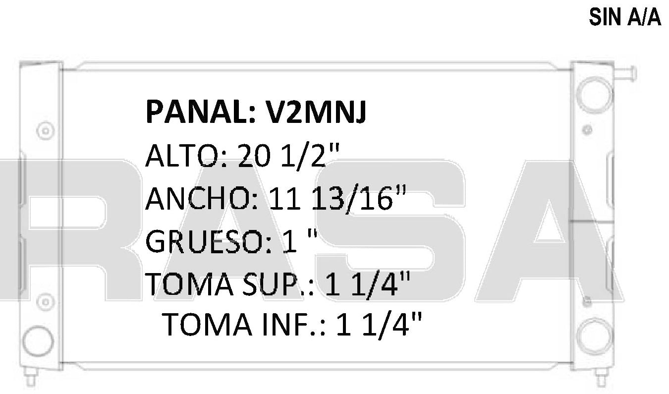35313 M RADIADOR ALUMINIO PLASTICO ATLANTIC, CARIBE, GOLF, JETTA L4-1.6 / 1.8 S/AA 83-92 MECANICO RASA