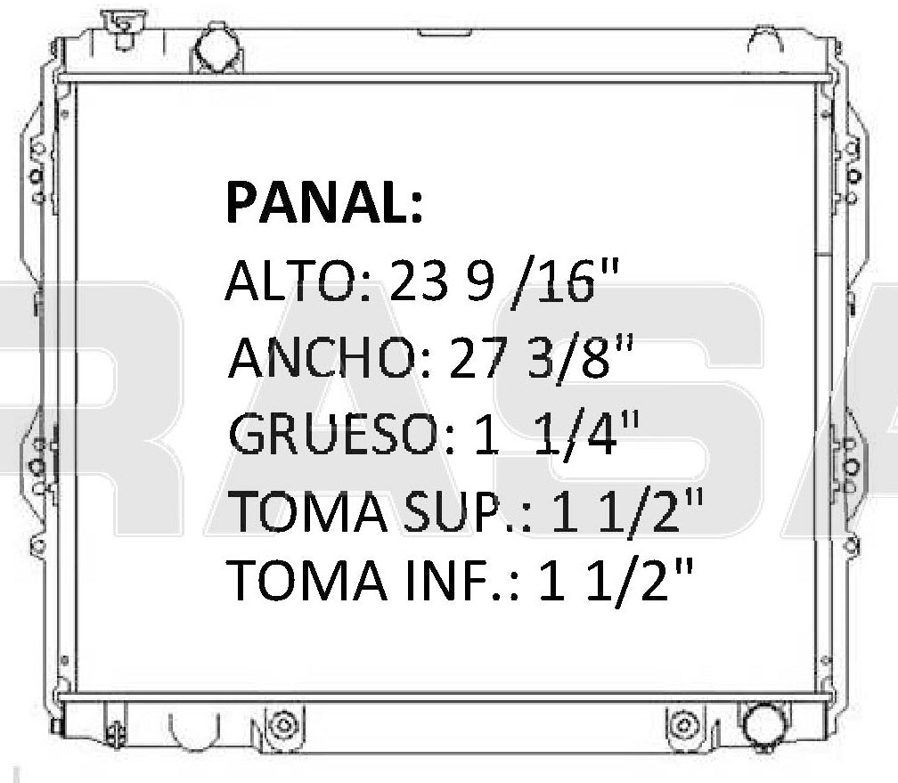 36023 AU RADIADOR ALUMINIO PLASTICO TUNDRA/SEQUOIA V8 4.2L 01-05 TRANS:AUTOMATICA RASA
