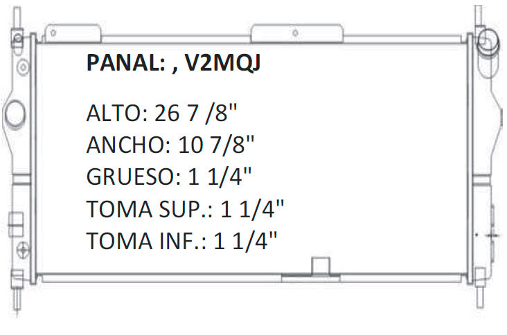 RADIADOR ALUMINO PLASTICO CHEVY MONZA, PICK UP L4-16V 1.4 93-00 35634 AU