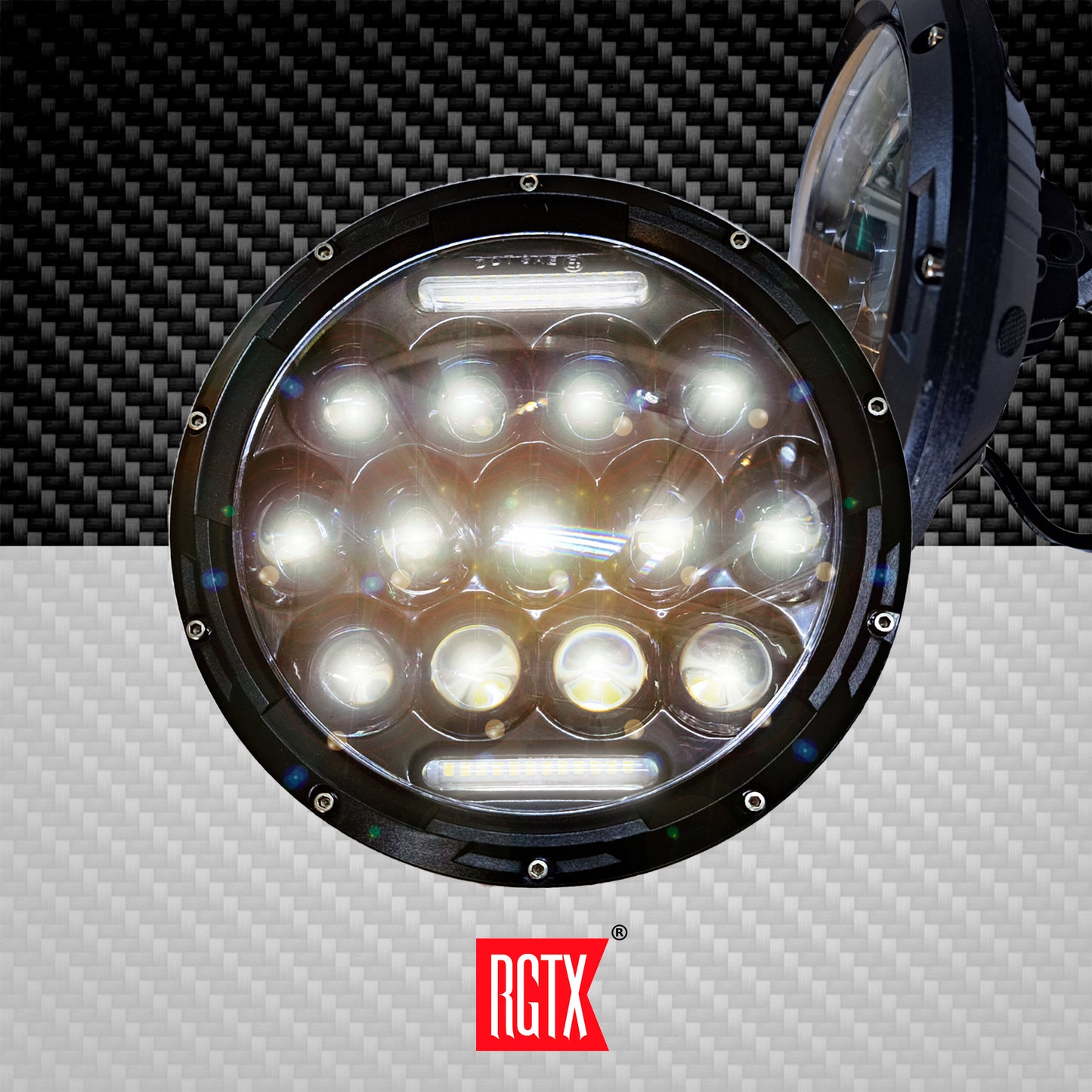 UNIDAD REDONDA 7" CON PROYECTOR ALTA Y BAJA #OP