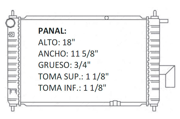 35963 M RADIADOR ALUMINIO PLASTICO MATIZ 1.0 L4 1.0 1.8MM, MECANICO 01-04 RASA