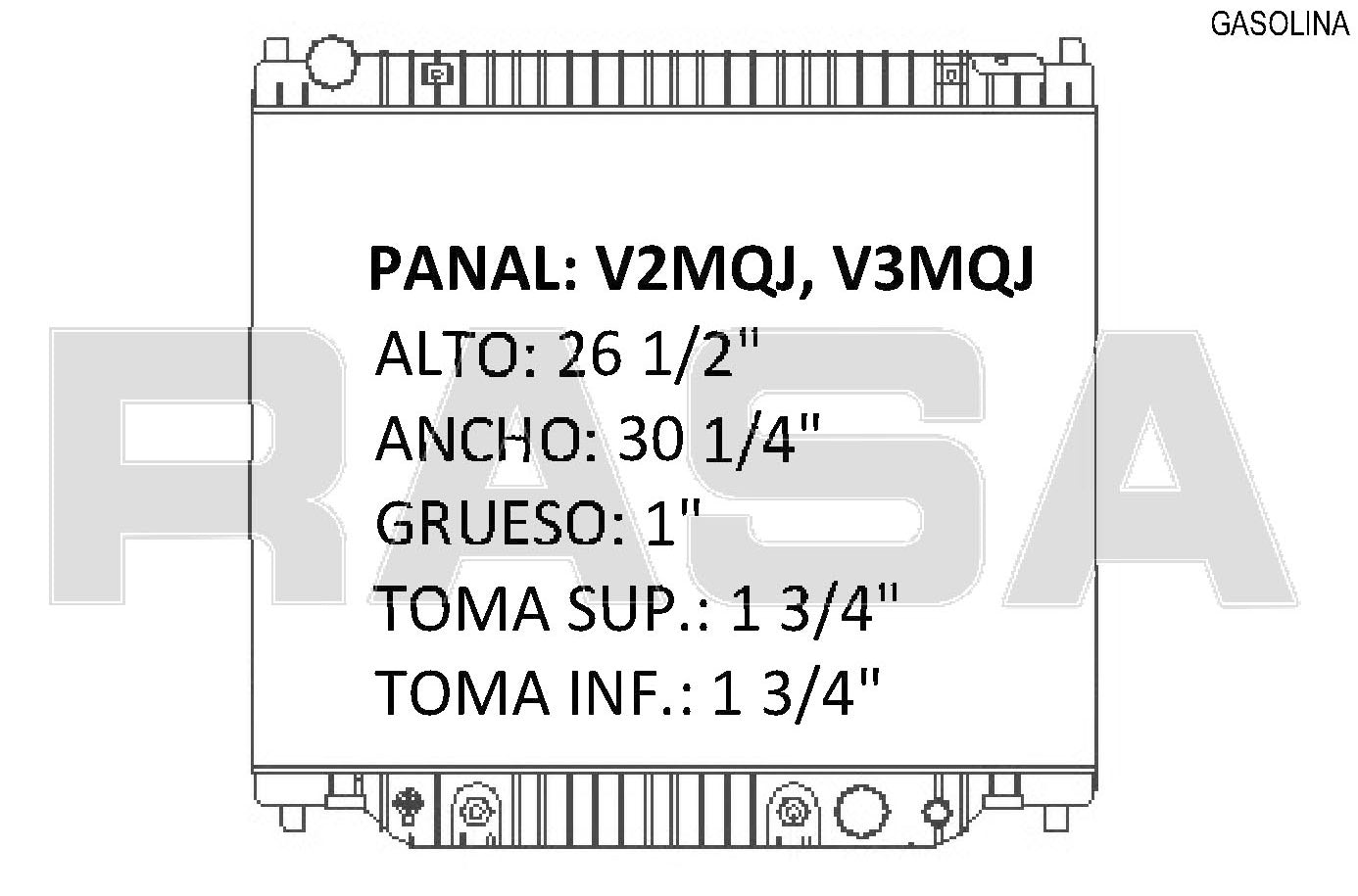 35672 AU R RADIADOR ALUMINIO PLASTICO EXCURSION, 5.4 Lt V8 / SUPER DUTY PICKUP, 5.4 Lt V8 F-350, 450, 550, V8-V10 95-99 TRANS:AUTOMATICA RASA