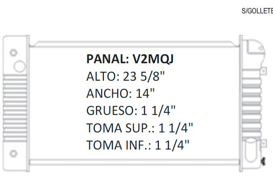 35337 AU RADIADOR ALUMINIO PLASTICO CAVALIER / PT SUNBIRD/J2000 V6 3.1 89-94 TRANS:AUTOMATICA RASA