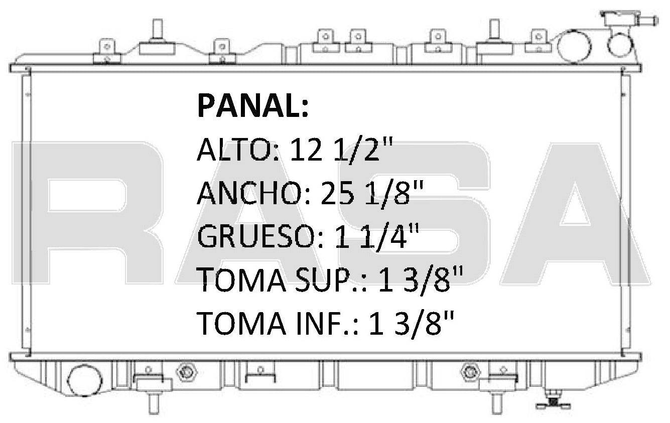 35049 M RADIADOR ALUMINIO PLASTICO SENTRA 93-00 L4 2.0L 93-00 MECANICO RASA