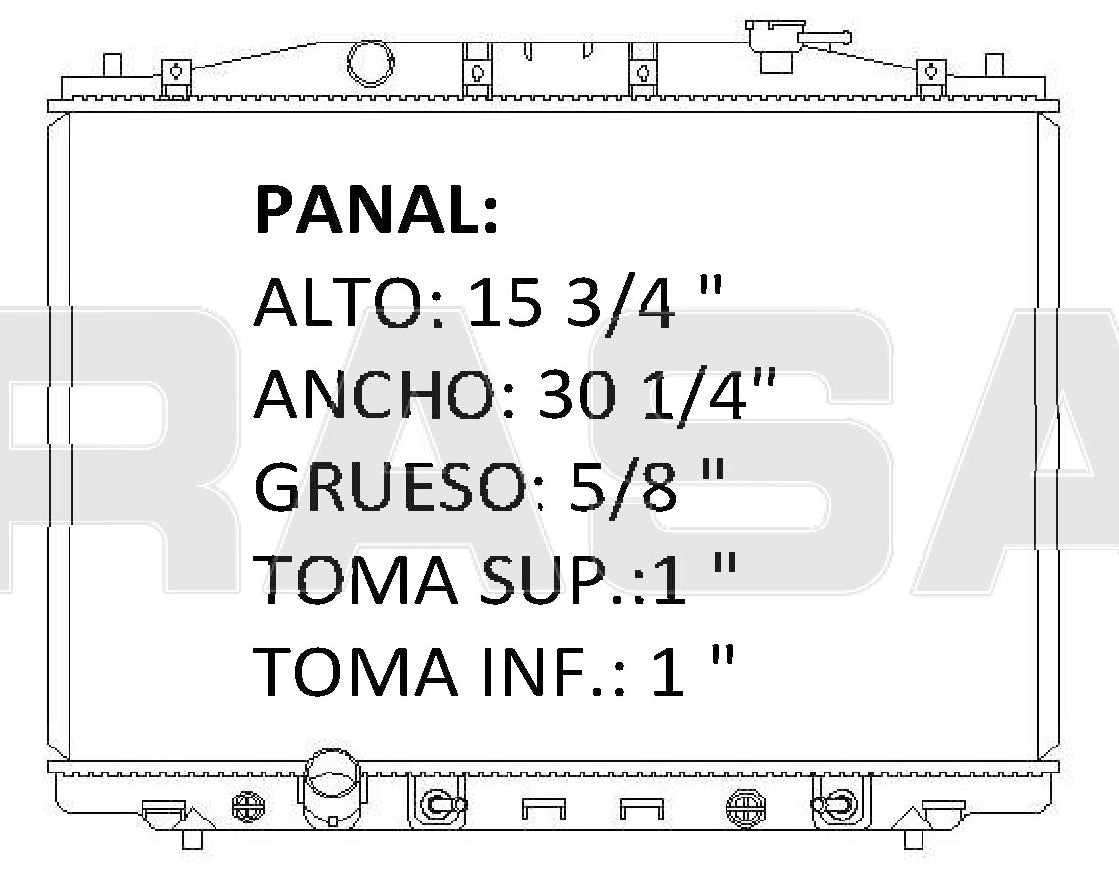 36157 AU RADIADOR ALUMINIO PLASTICO RAD HONDA ACCORD L4 2.0 / 2.4 08-11 TRANS:AUTOMATICA RASA