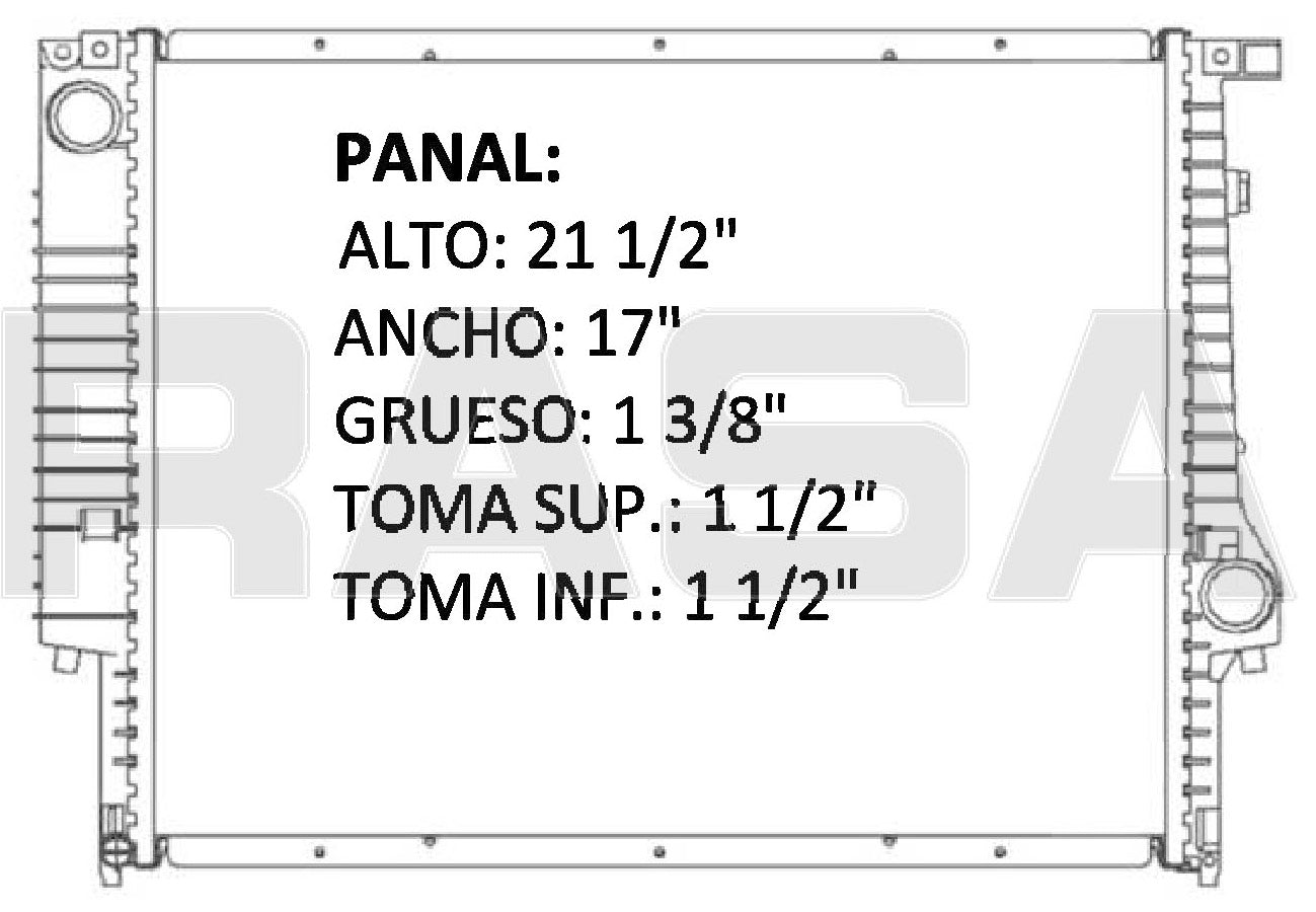 35921 RADIADOR ALUMINIO PLASTICO SERIES 320/323/325/328/ M3 / Z3 L6 2.0/2.5/2.8/3.2 88-99 RASA