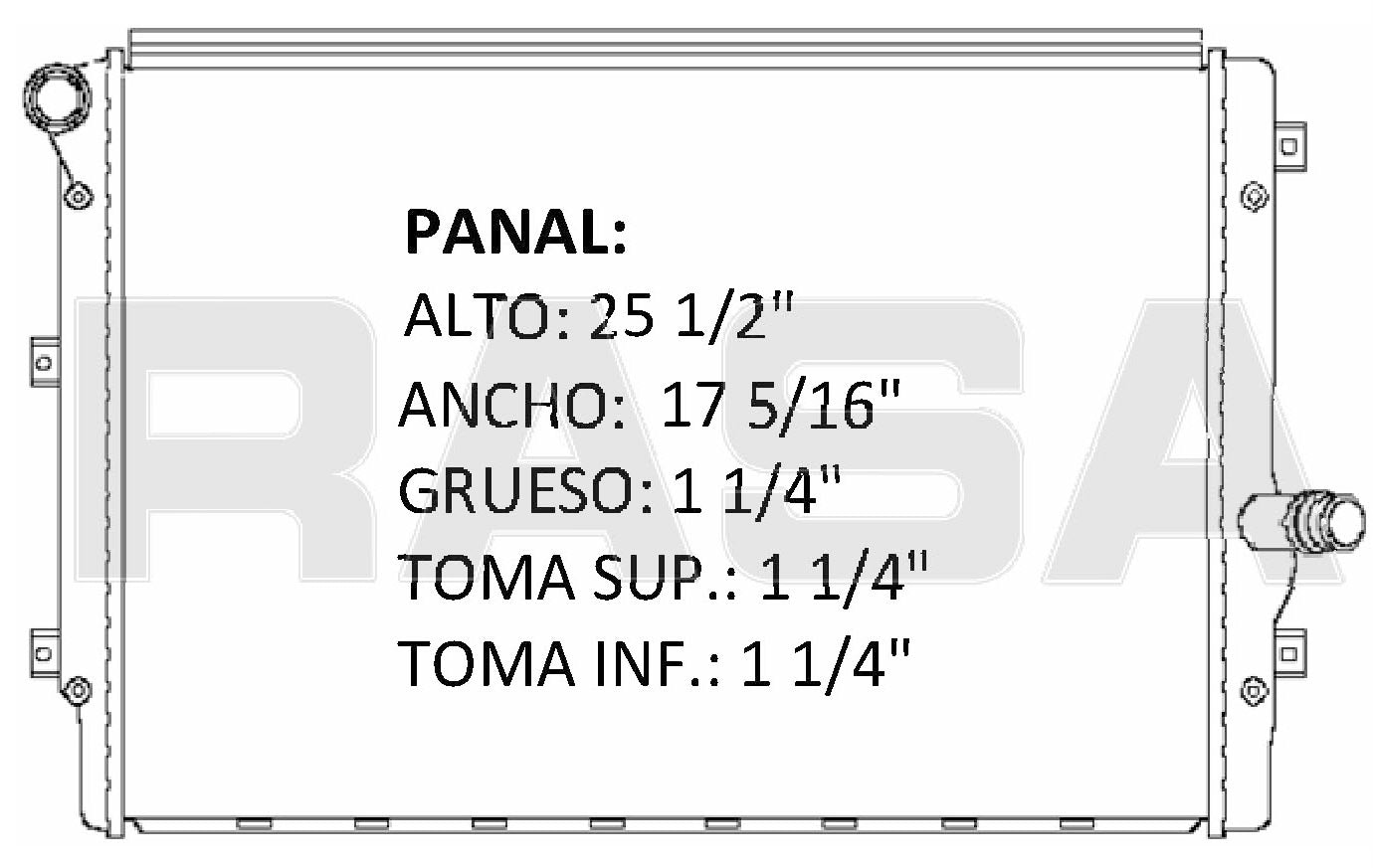 36014 RADIADOR ALUMINIO PLASTICO GOLF 06-10 RASA