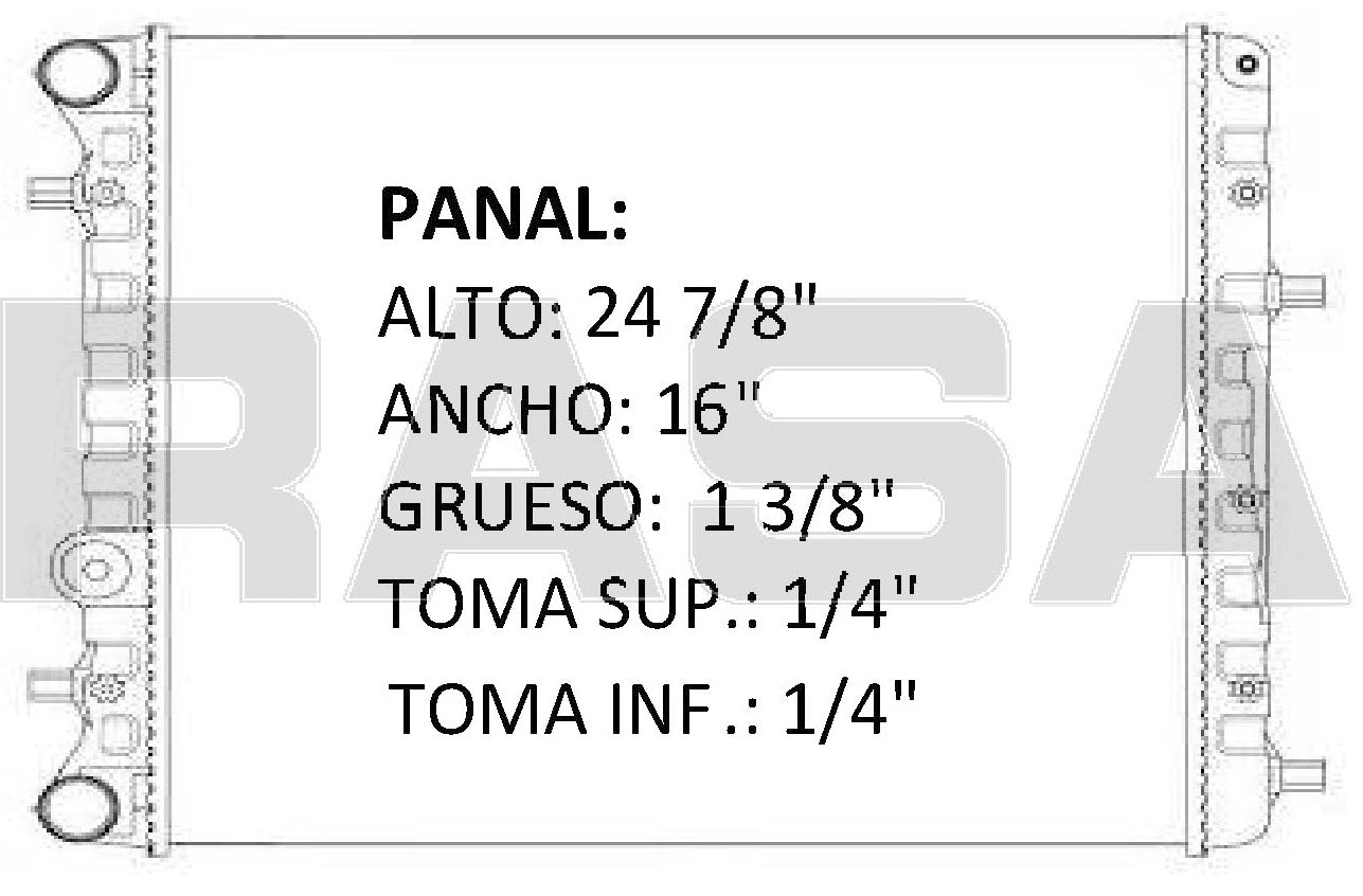 36120 M RADIADOR ALUMINIO PLASTICO GOL / LUPO C/A 08-10 MECANICO RASA