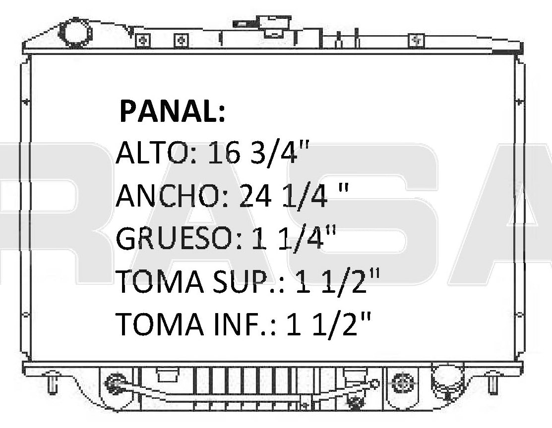 36101 AU RADIADOR ALUMINIO PLASTICO RODEO/ PASSPORT V6 3.2 3.5 93-97 TRANS:AUTOMATICA RASA