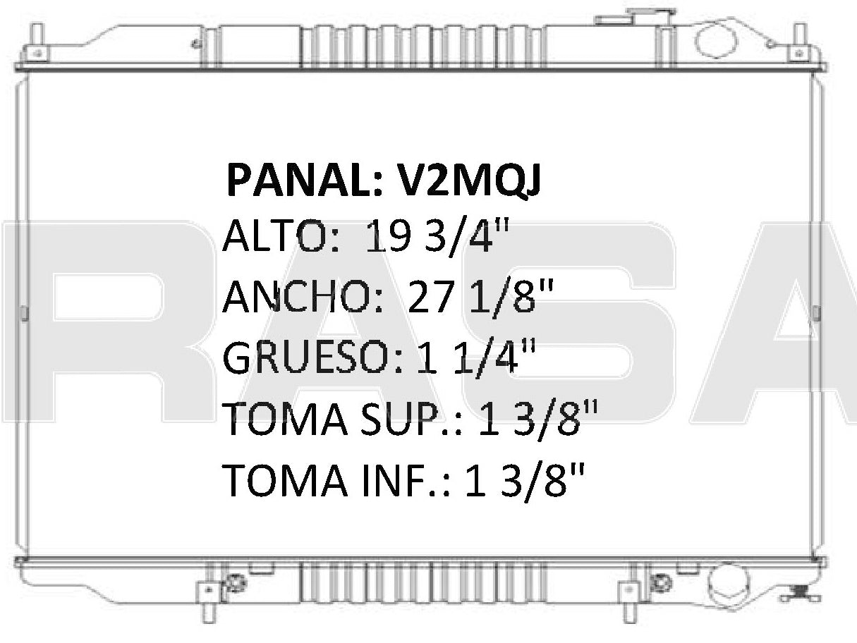 35758 AU RADIADOR ALUMINIO PLASTICO PATHFINDER, INFINITY TOMAS LINEALES QX4 V6 3.3 96-00 TRANS:AUTOMATICA RASA