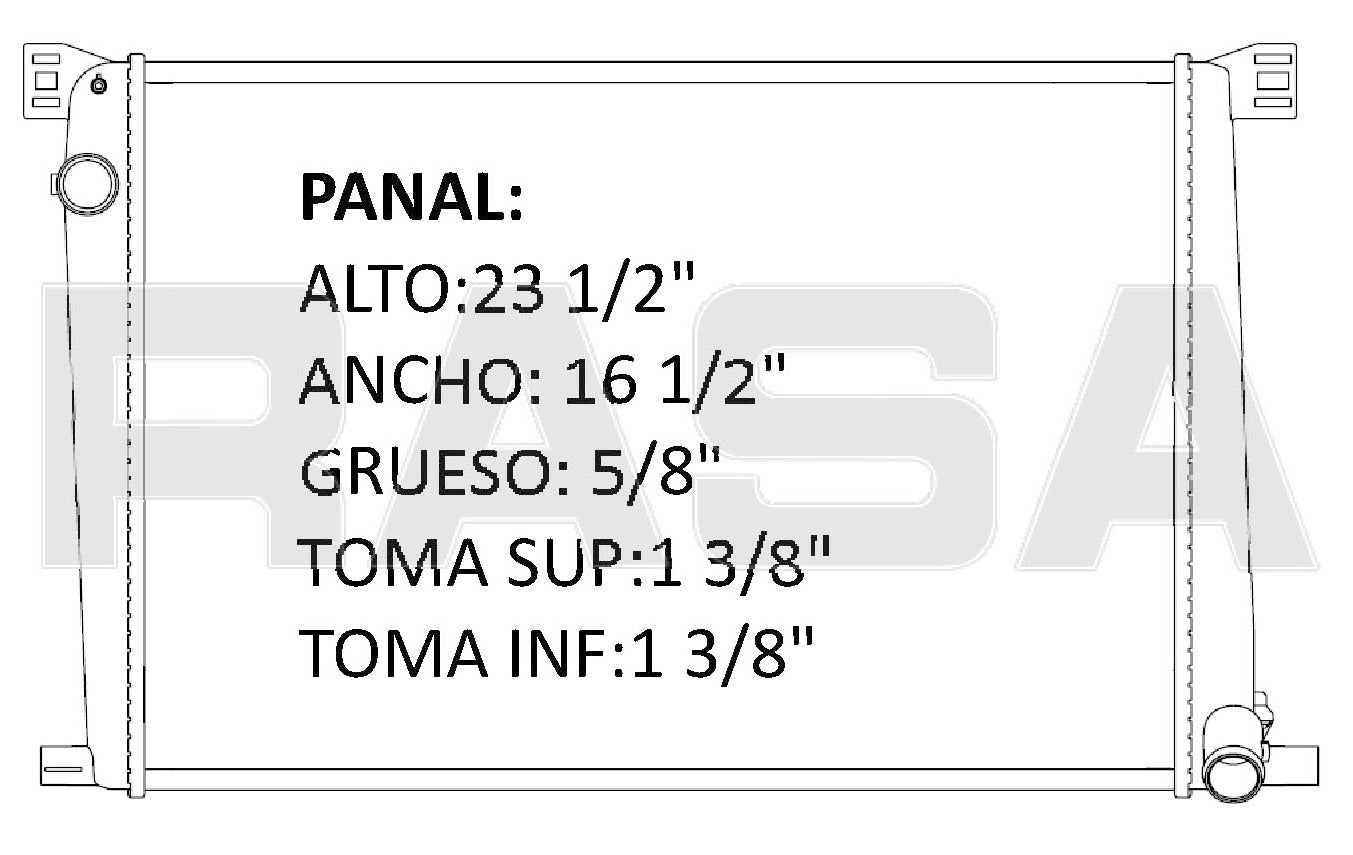 36133 AU RADIADOR ALUMINIO PLASTICO COOPER 00-01 TRANS:AUTOMATICA RASA