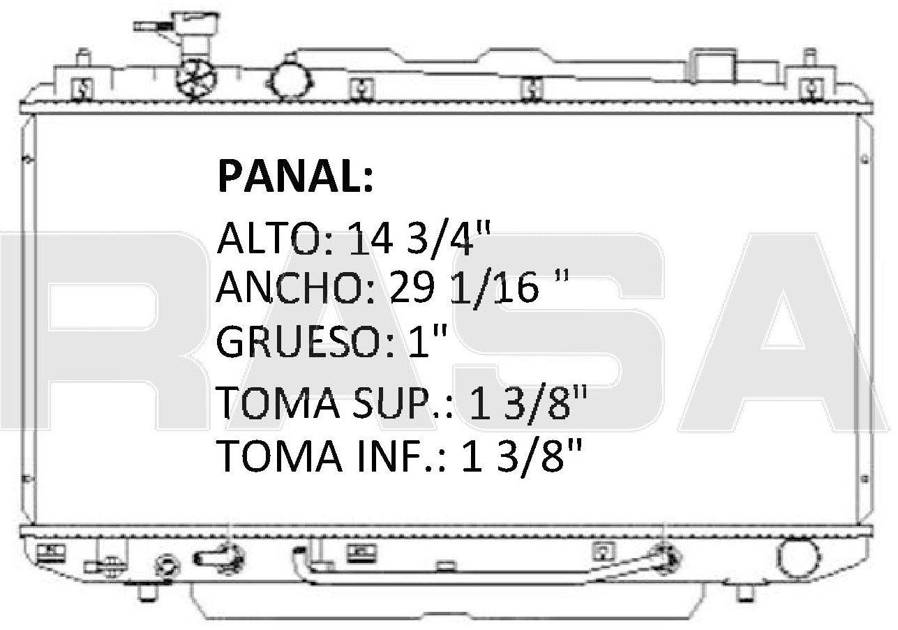 RADIADOR ALUMINO PLASTICO RAV4 01-03