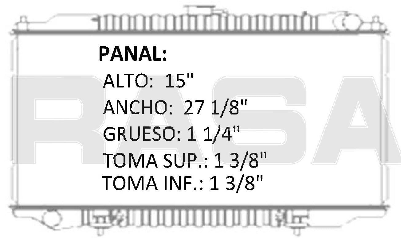 35684 AU RADIADOR ALUMINIO PLASTICO ALTIMA L4 2.4 93-99 TRANS:AUTOMATICA RASA