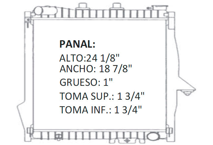 35593 AU RADIADOR ALUMINIO PLASTICO DURANGO V6/8 3.7/4.7/5.7 04-09 TRANS:AUTOMATICA RASA
