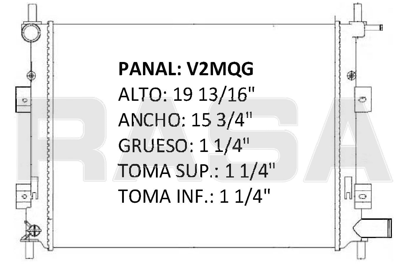 35778 M RADIADOR ALUMINIO PLASTICO FIESTA IKON A/A 02-07 L4 1.6L 02-07 MECANICO RASA