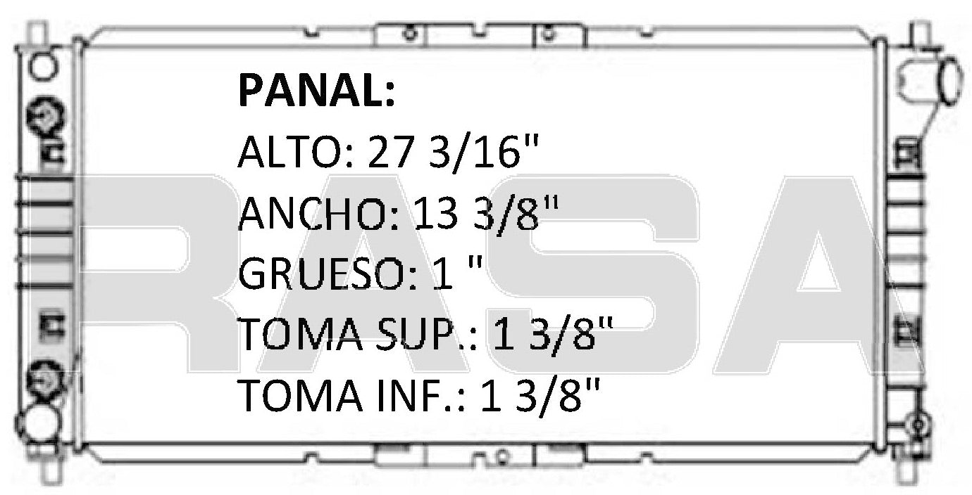36064 AU RADIADOR ALUMINIO PLASTICO 626/MX-6 93-97 V6 2.5L 99-02 TRANS:AUTOMATICA RASA