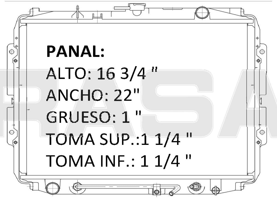 36149 AU RADIADOR ALUMINIO PLASTICO RAD PICKUP RODEO SPORT PASSPORT 90-97 90-97 TRANS:AUTOMATICA RASA