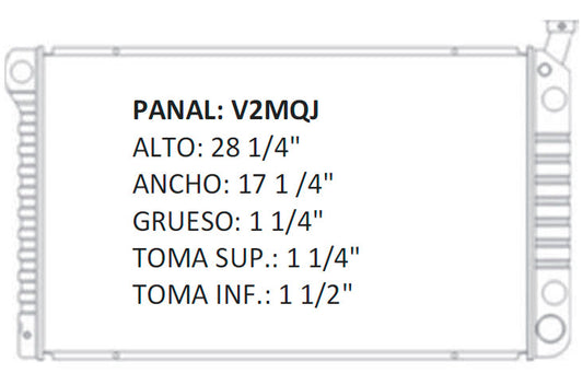 35336 AU RADIADOR ALUMINIO PLASTICO C/K SERIES PICKUPS V8 5.0/5.7 88-95 TRANS:AUTOMATICA RASA