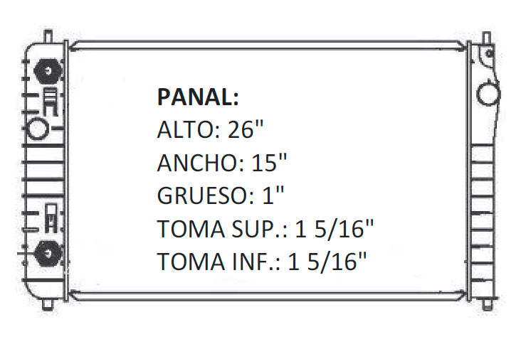 36105 AU RADIADOR ALUMINIO PLASTICO CAVALIER / SUNFIRE 02-05 TRANS:AUTOMATICA RASA