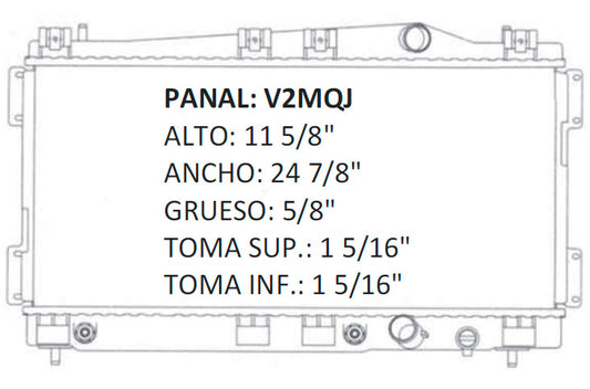 35530 AU RADIADOR ALUMINIO PLASTICO NEON L4 2 95-99 TRANS:AUTOMATICA RASA