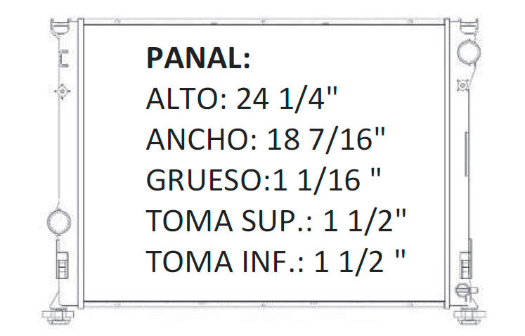 36142 AU RADIADOR ALUMINIO PLASTICO CHRYSLER 300/300C / CHALLENGER / CHARGER 09-13 TRANS:AUTOMATICA RASA