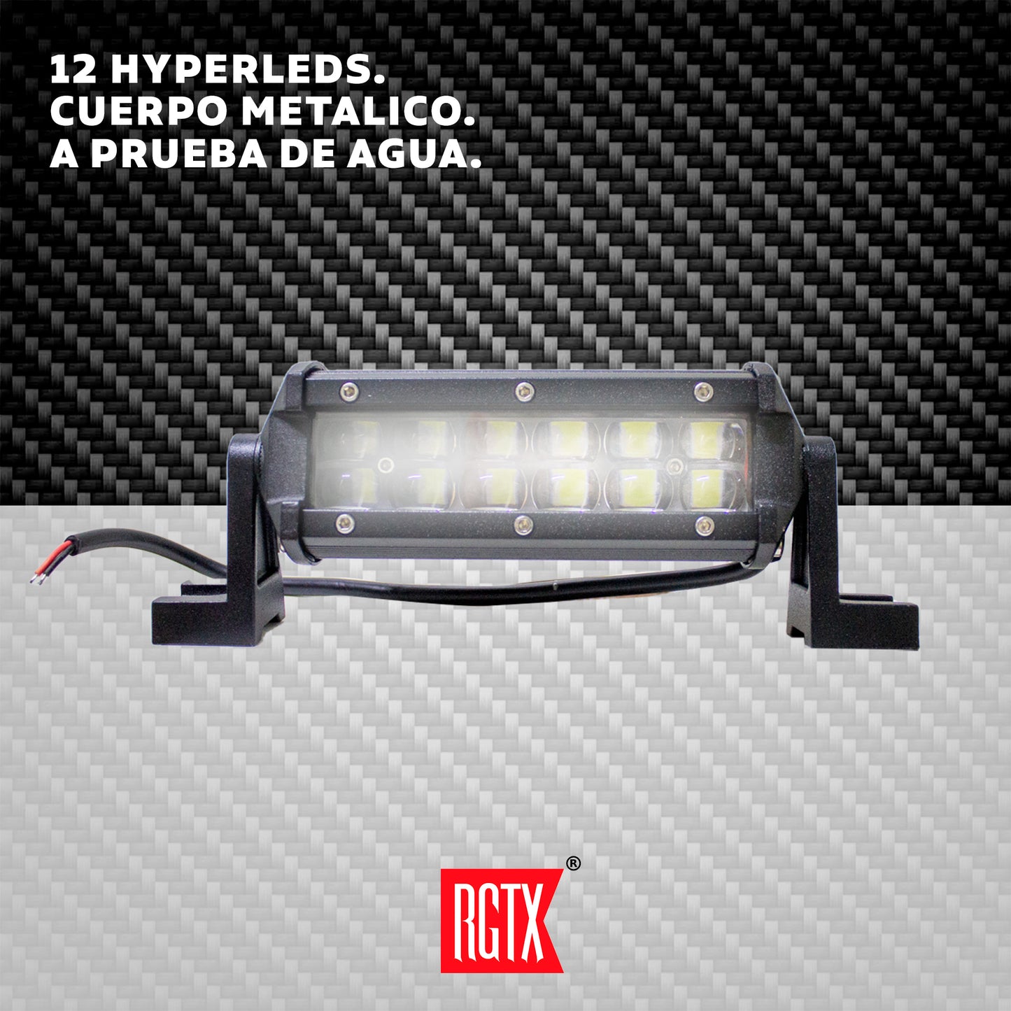 BARRA 12 LED C/LUPAS (14cmX4.5cm) #OP