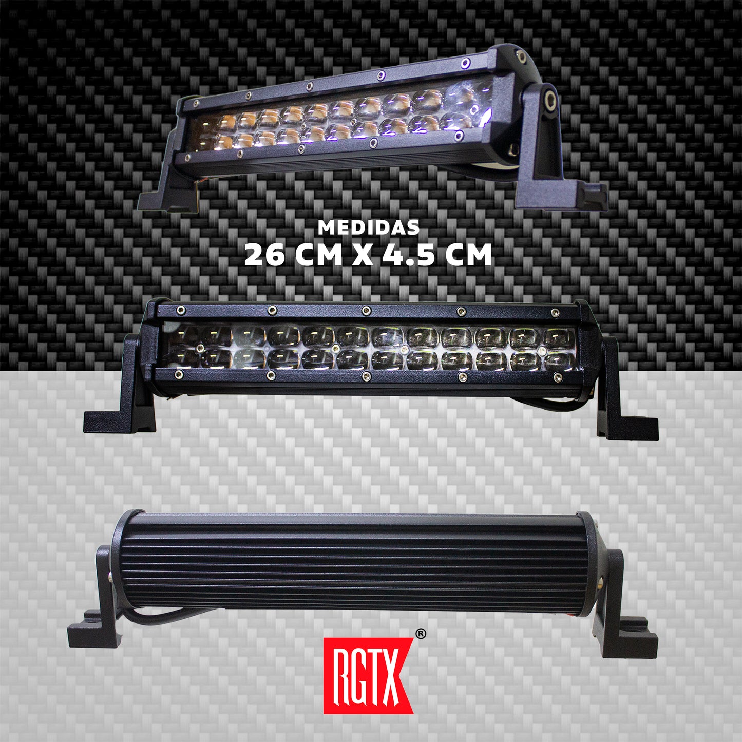 BARRA 24 LED C/ LUPAS (26cm X 4.5cm) #OP