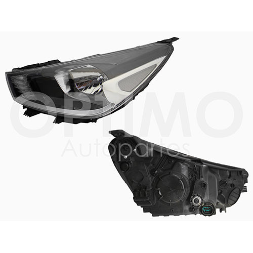 FARO KIA RIO 18-20 F/NEGRO S/LUPA C/MOTOR  DIFORZA  IZQ   #OP