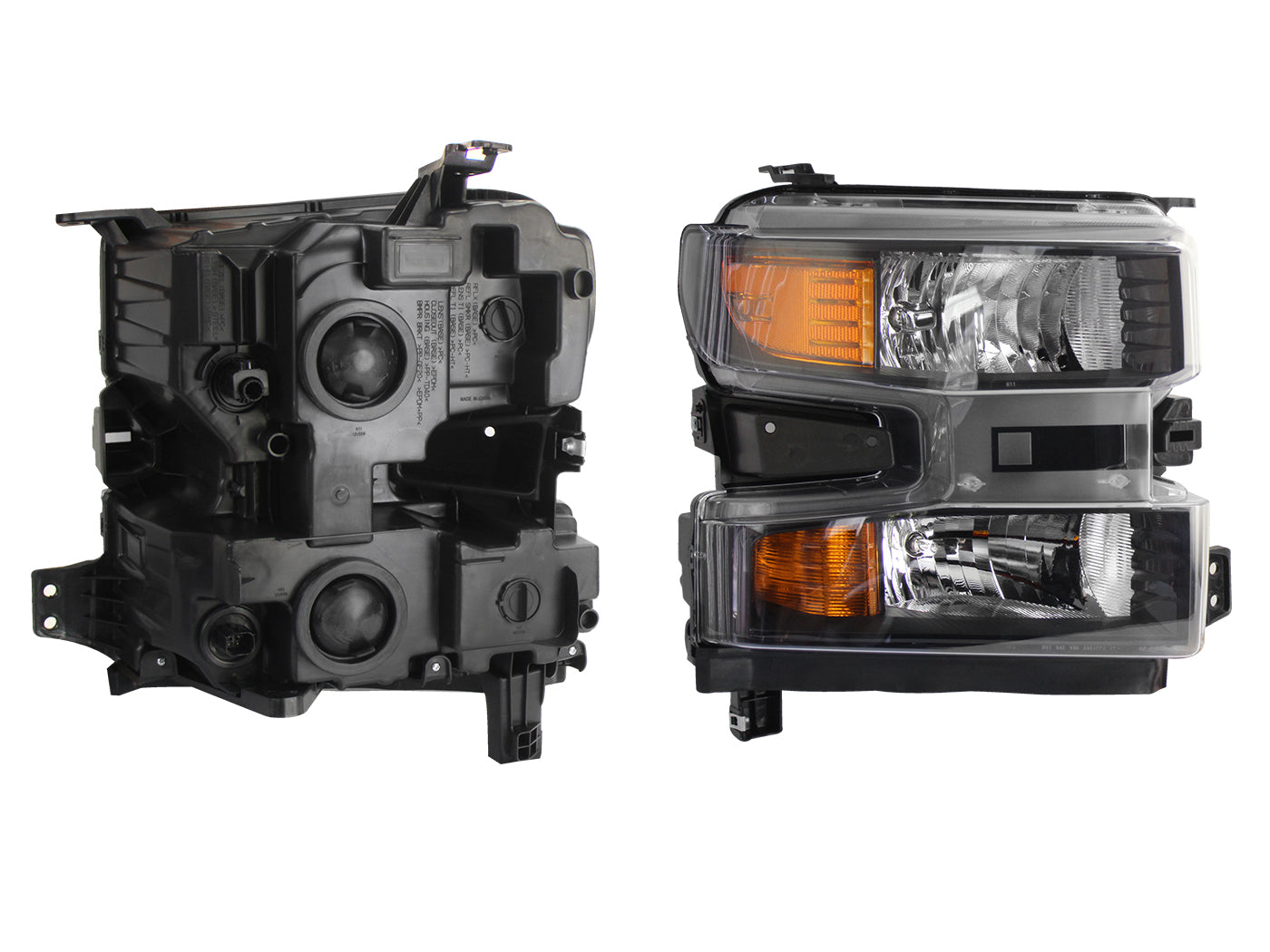 FARO CHEVROLET PU SILVERADO F/NEGRO C/MICA AMBAR DIFORZA 2019-2021 #OP DER