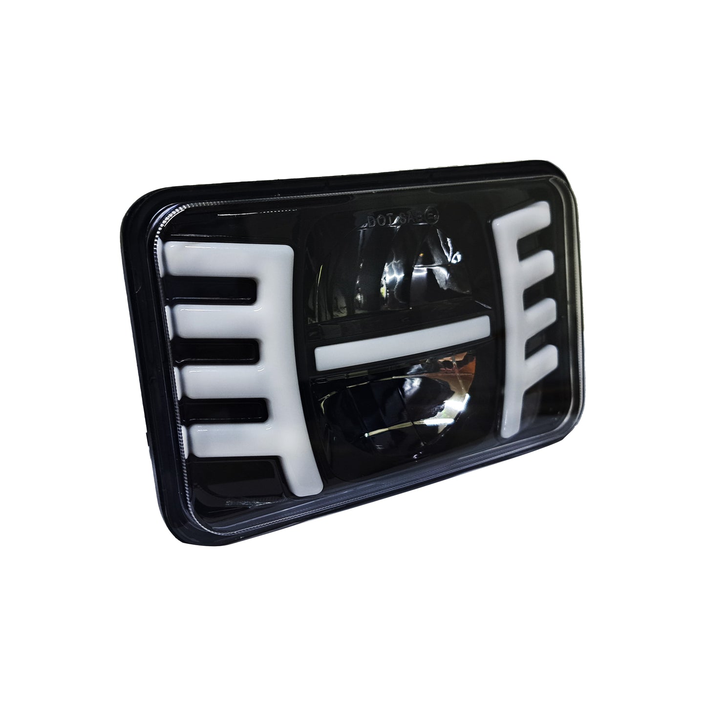 UNIDAD 4656 LED ALTA Y BAJA DRL BLANCA Y AMBAR TIPO ALAS #OP