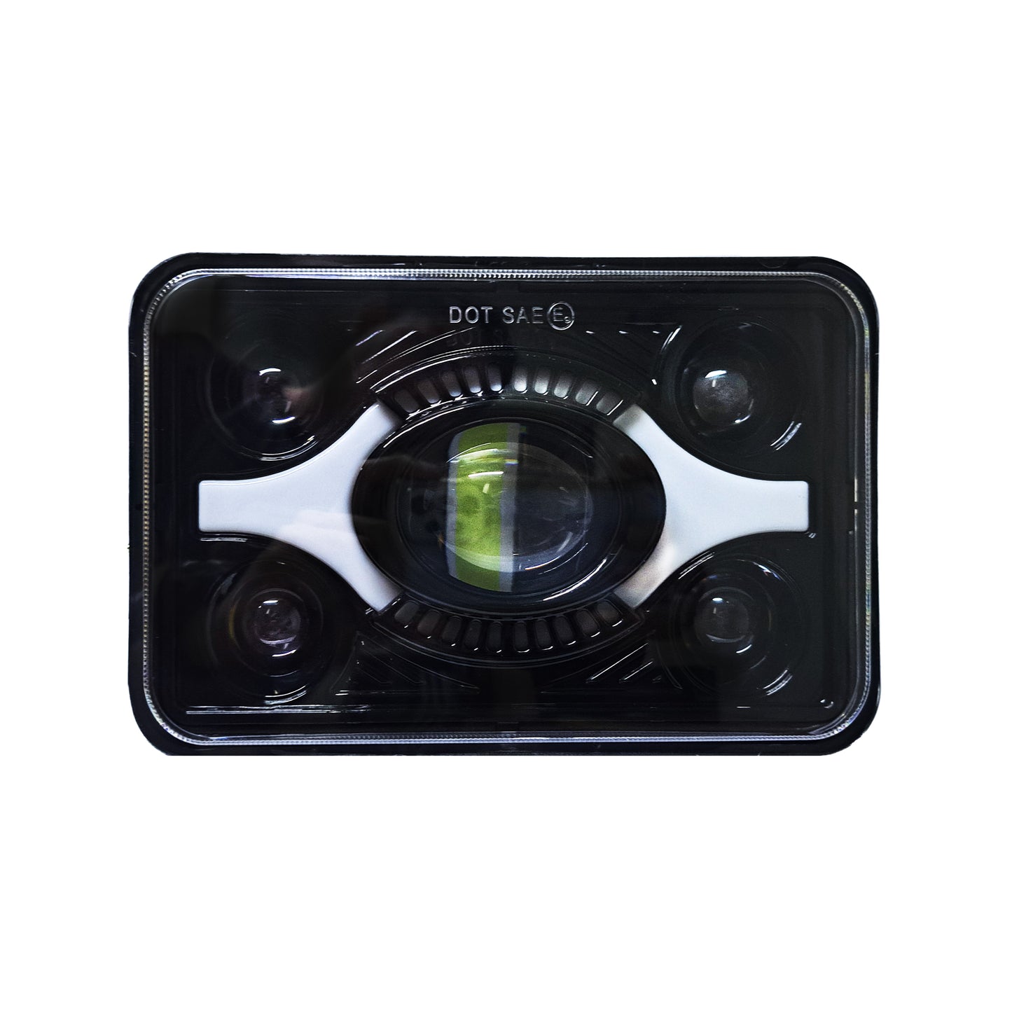 UNIDAD 4656 LED ALTA Y BAJA DRL BLANCA Y AMBAR 6 LED LUPA #OP