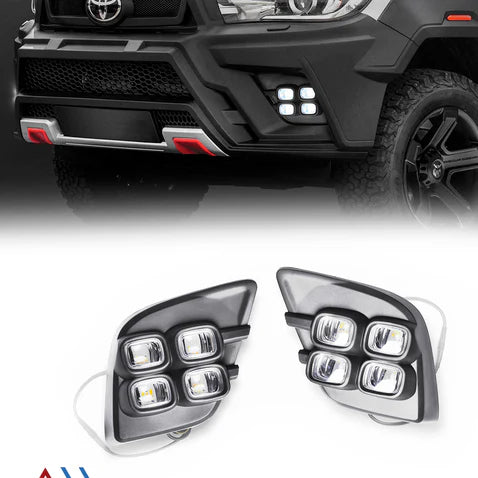LUZ DE DIA LED CON DRECCIONAL ESTILO CUBO HILUX 16-19 #AM