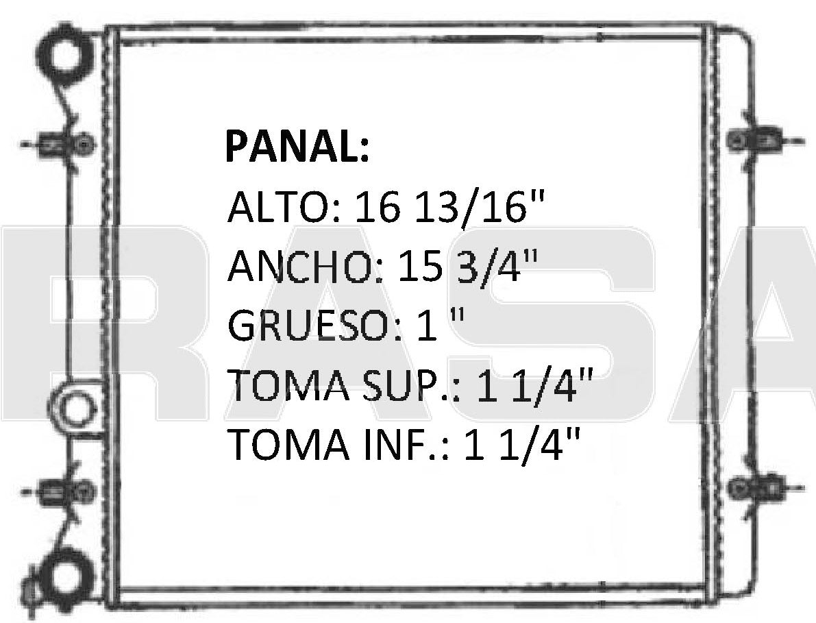 RADIADOR ALUMINO PLASTICO GOLF IV L4 / 1.4 LTS 97-99