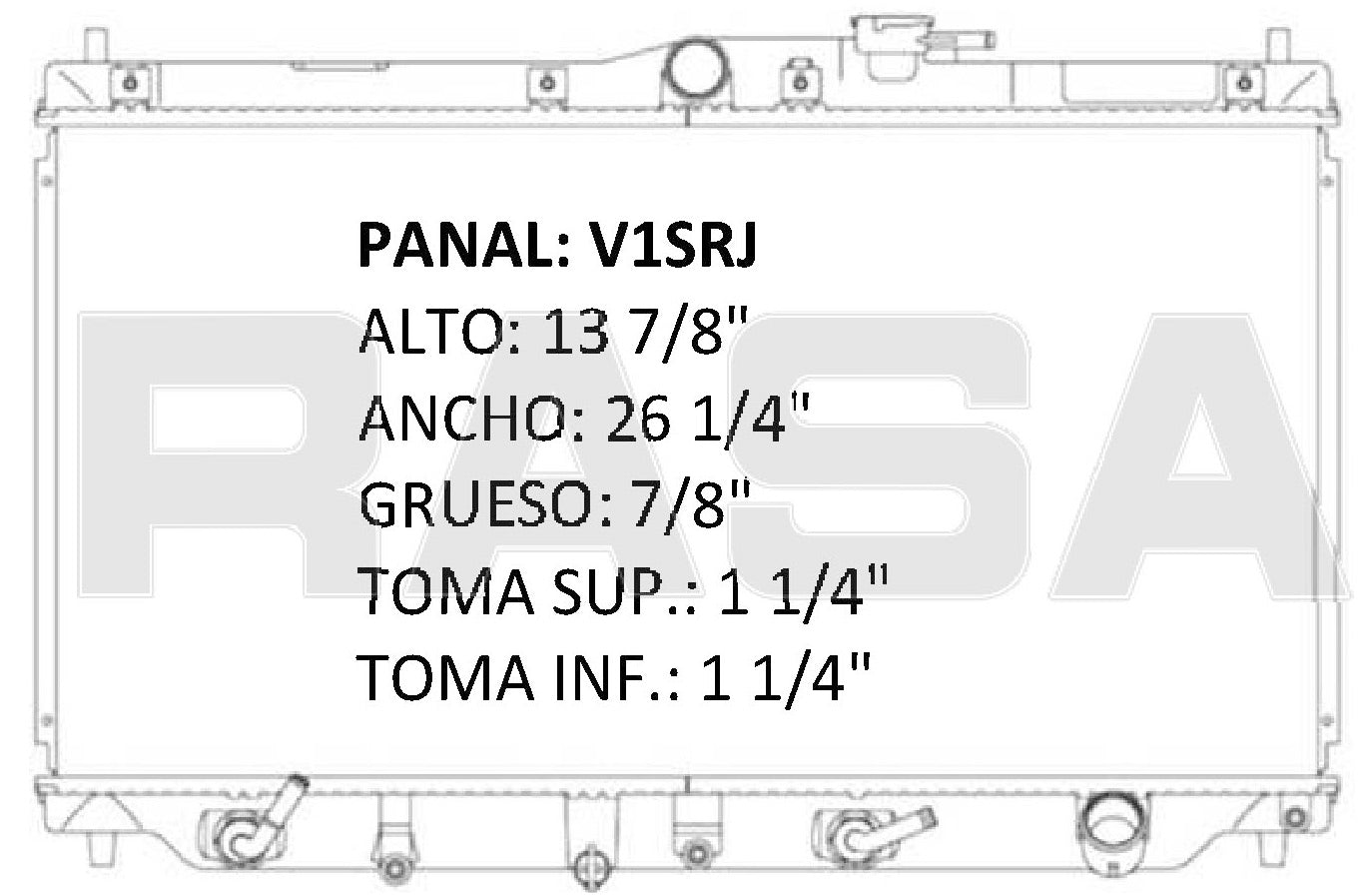 35795 AU M RADIADOR ALUMINIO PLASTICO ACCORD 2.2 LTS. L4 90-96 MECANICO TRANS:AUTOMATICA RASA