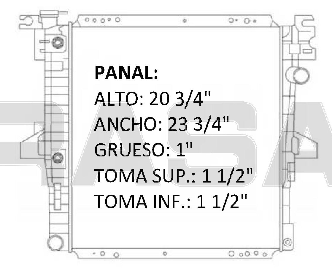 35851 AU RADIADOR ALUMINIO PLASTICO EXPLORER 5.0 V8 B3000, B4000 00-01 TRANS:AUTOMATICA RASA
