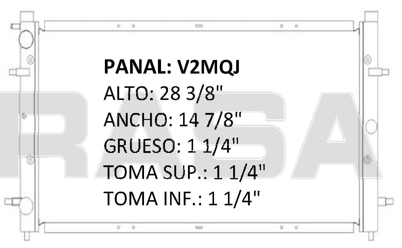 35802 RADIADOR ALUMINIO PLASTICO EUROVAN V6 2.0 / 2.8 Lt 95-03 RASA