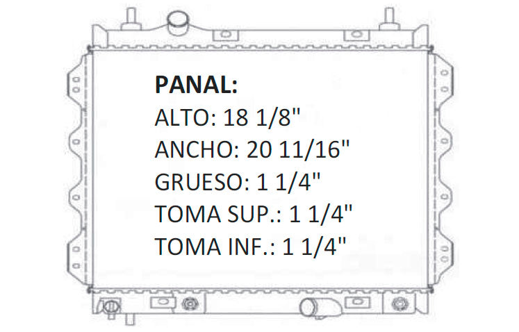 35834 AU RADIADOR ALUMINIO PLASTICO PT CRUISER L4 2.4 01-09 TRANS:AUTOMATICA RASA
