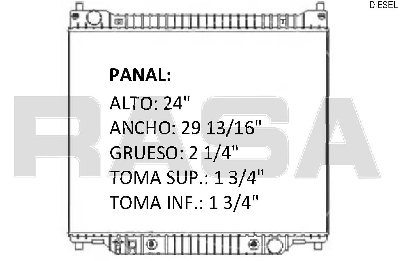 35673 AU R RADIADOR ALUMINIO PLASTICO TRITON ECONOLINE VAN, E-350, 7.3 Lt V8 97-02 TRANS:AUTOMATICA RASA