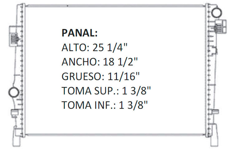 35995 AU RADIADOR ALUMINIO PLASTICO JOURNEY,COMPASS 09-10 TRANS:AUTOMATICA RASA