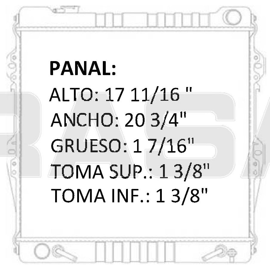 36018 AU RADIADOR ALUMINIO PLASTICO 4 RUNNER 3.0 88-95 TRANS:AUTOMATICA RASA