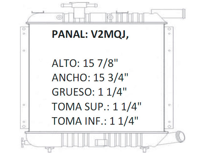 35546 AU RADIADOR ALUMINIO PLASTICO CARAVAN/GRAND CARAVAN - VOYAGER/GRAND VOYAGER L4/V6 2.5/3.0 90-92 TRANS:AUTOMATICA RASA